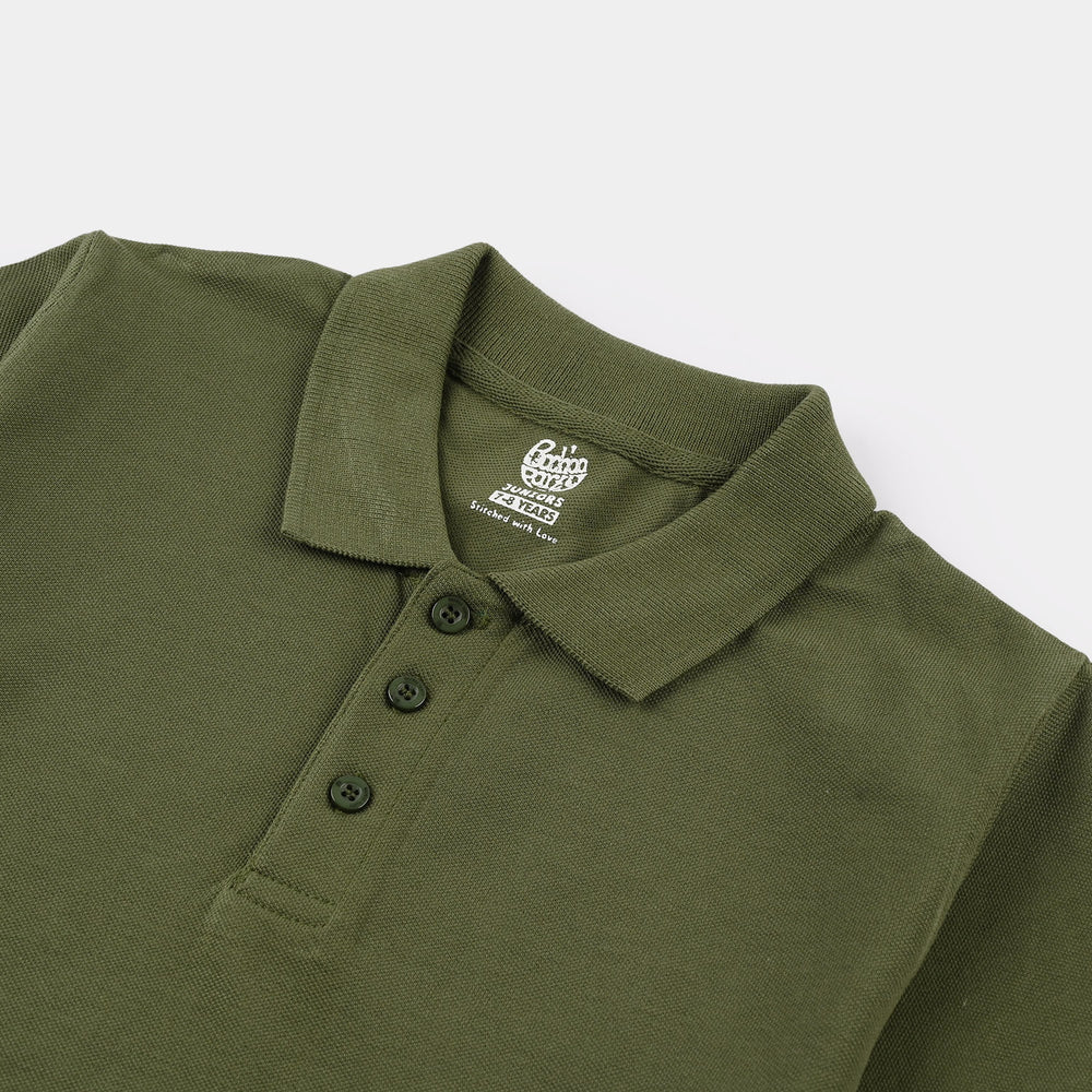 Boys Cotton PK Polo (Basic) – Green