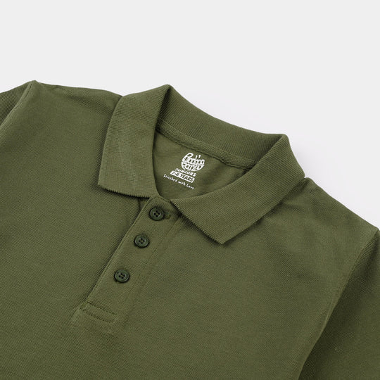 Boys Cotton PK Polo (Basic) – Green