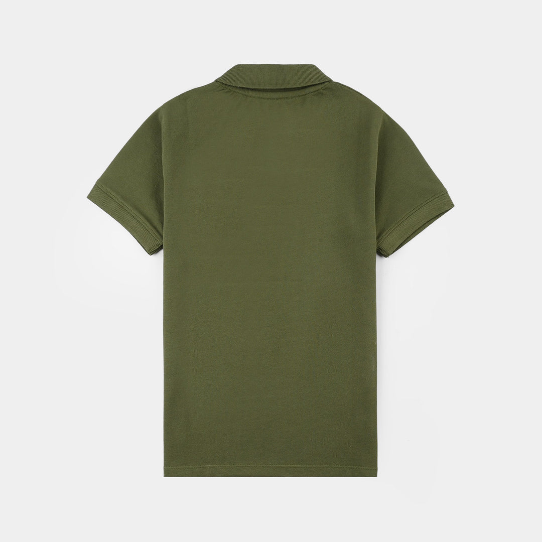 Boys Cotton PK Polo (Basic) – Green