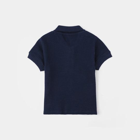 Infant Boys Thermal Polo Breve Move-Navy Blue