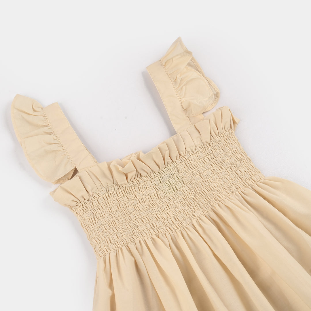 Girls Cotton Emb 2Pcs Mini Diva-Off.White