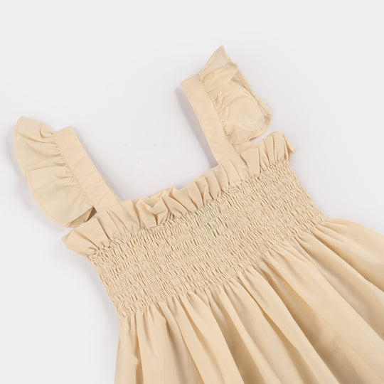Girls Cotton Emb 2Pcs Mini Diva-Off.White