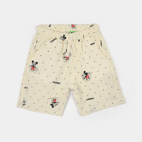 Infant Boys Gauze Woven Suit (Character) - Off-White