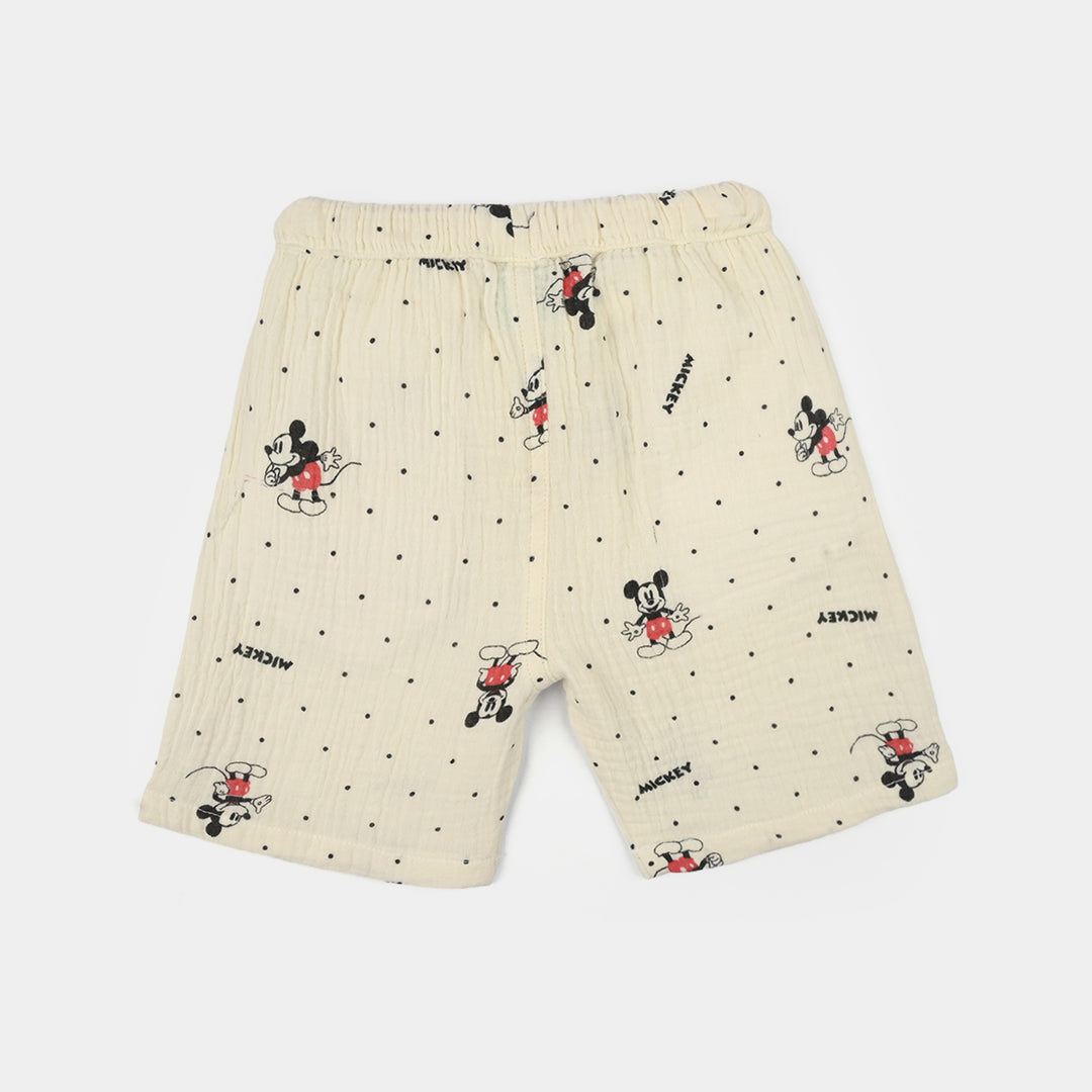 Infant Boys Gauze Woven Suit (Character) - Off-White