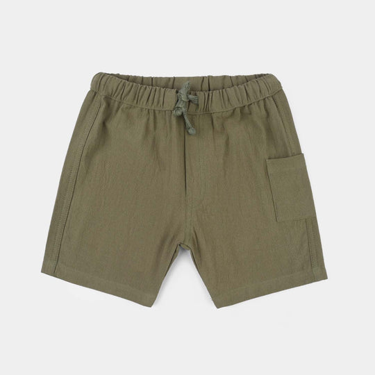 Infant Boys Gauze Woven Suit (Mini Jungle) - Brown/Green