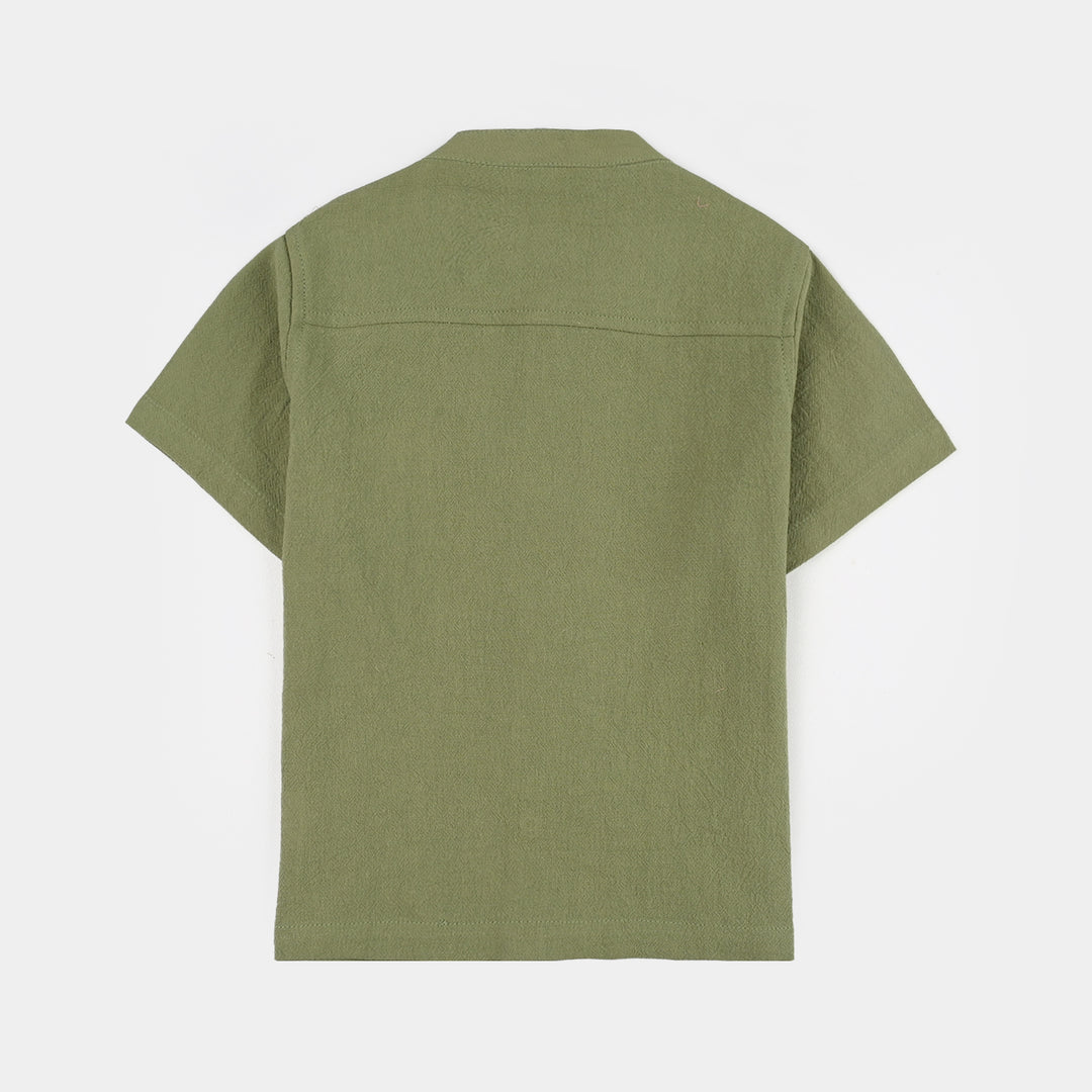 Infant Boys Cotton Woven Suit (Brave Move) - Green