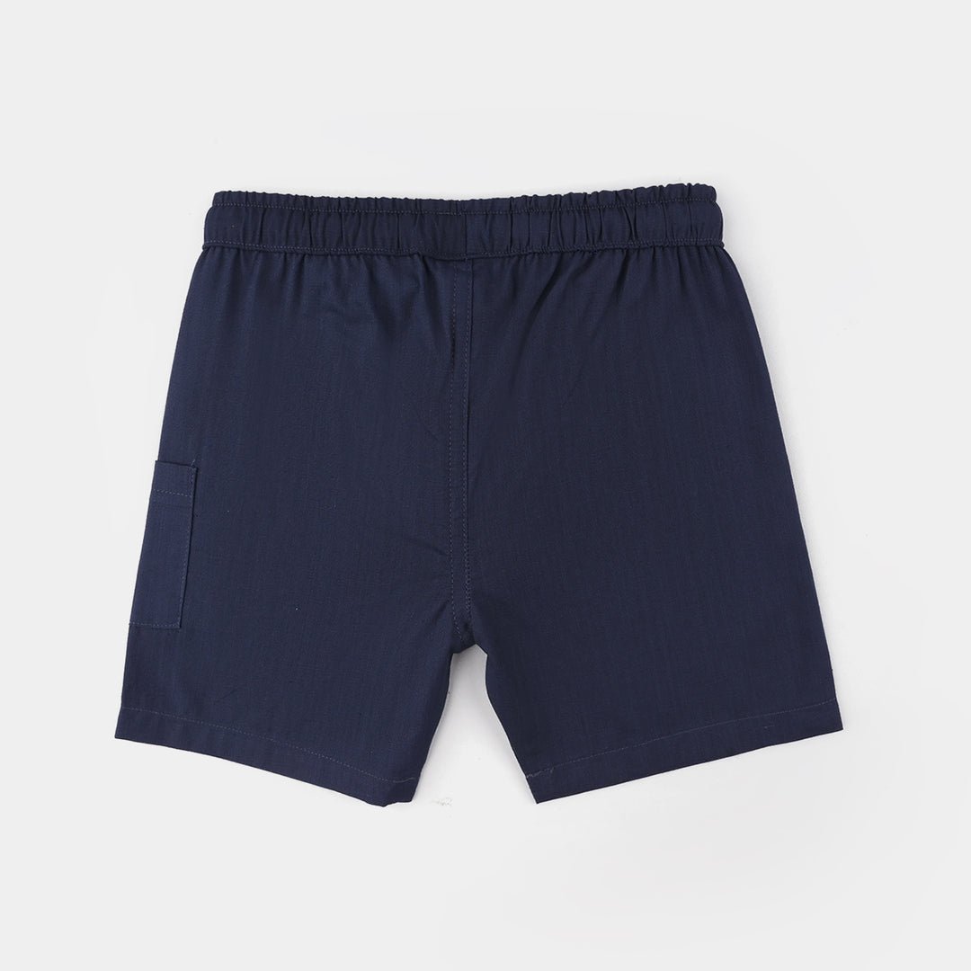 Infant Boys Cotton Slub Woven Suit (Island) - Navy