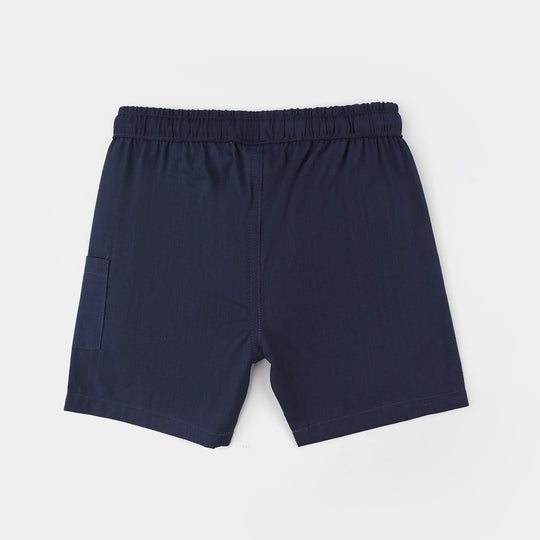 Infant Boys Cotton Slub Woven Suit (Island) - Navy