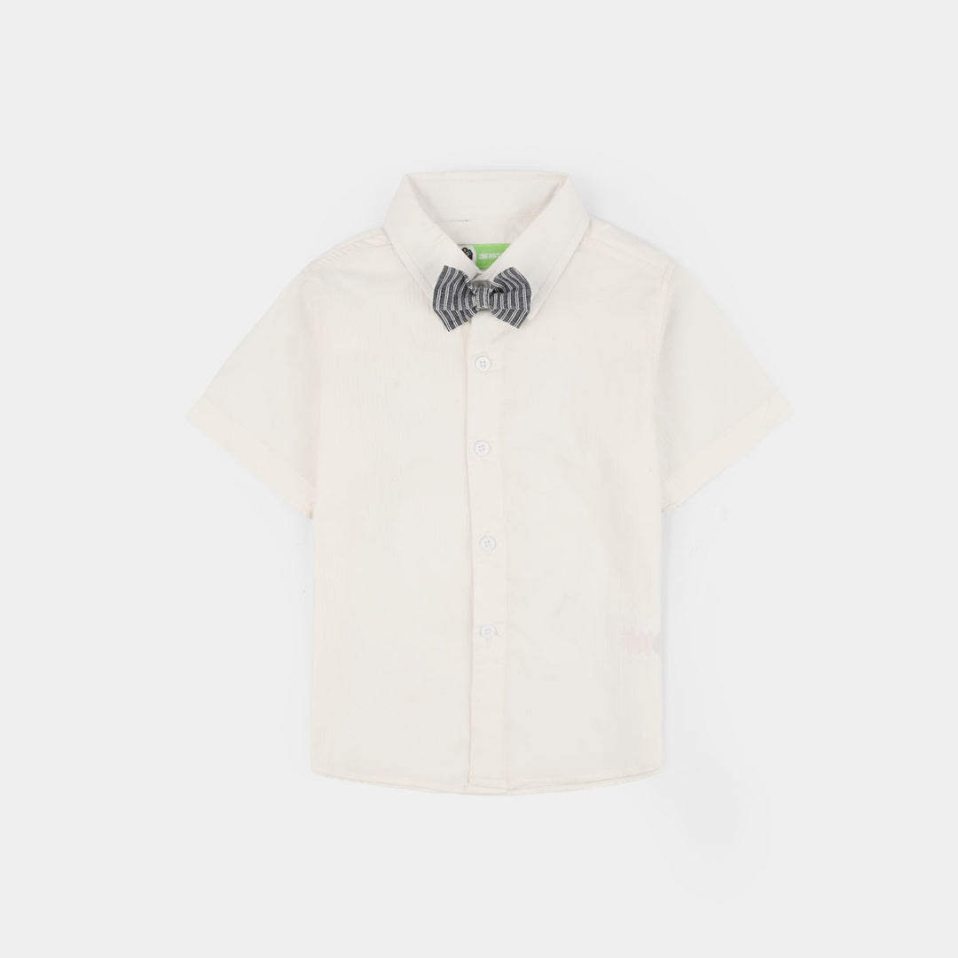 Infant Boys Cotton Woven Suit (Crinkle) - Grey