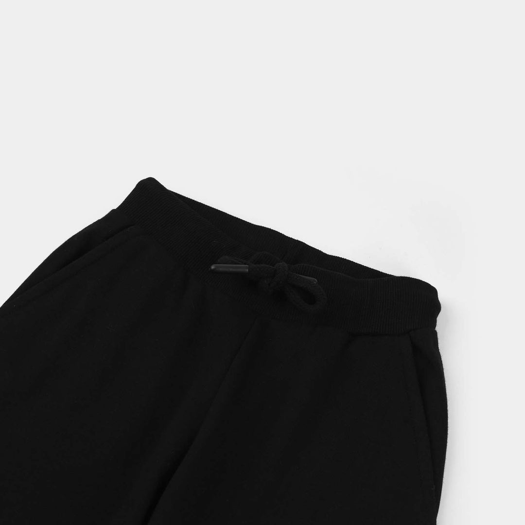 Boys Jersey/Terry Pyjama Basic-Jet Black
