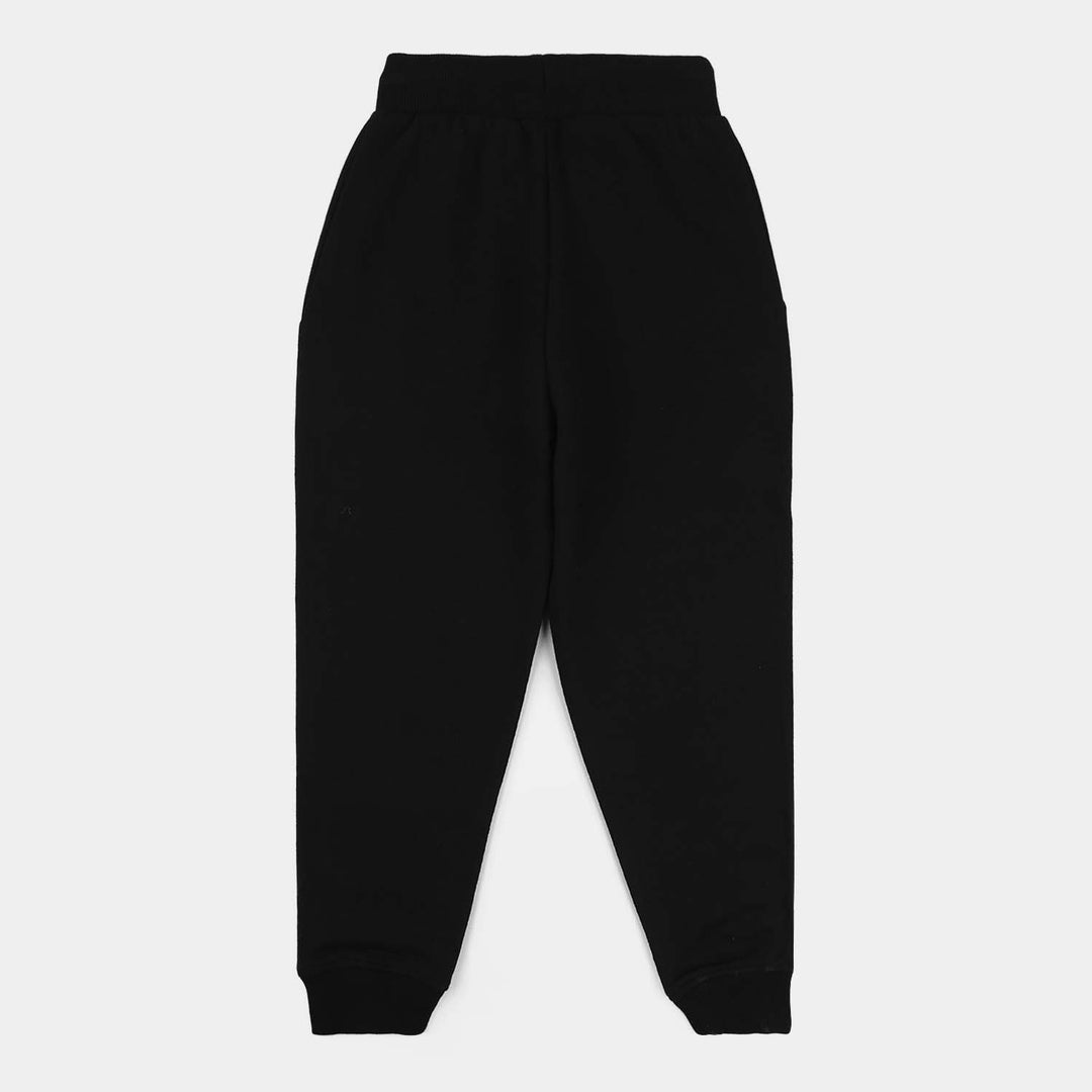 Boys Jersey/Terry Pyjama Basic-Jet Black