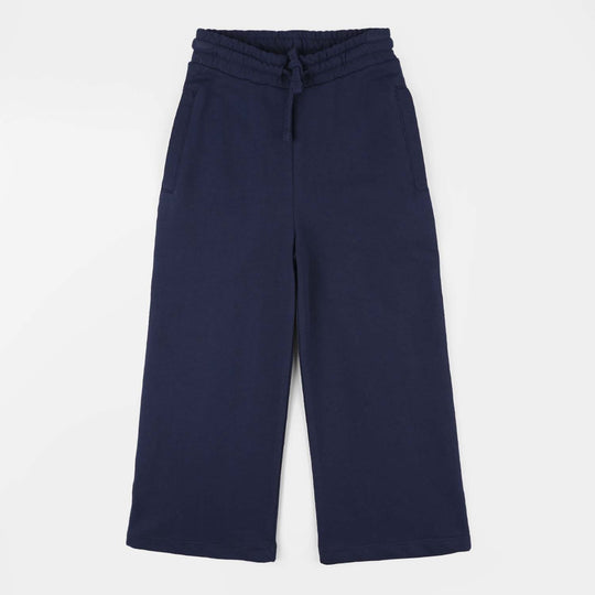 Girls Jersey/Terry Pyjama Basic Navy-Navy Blue