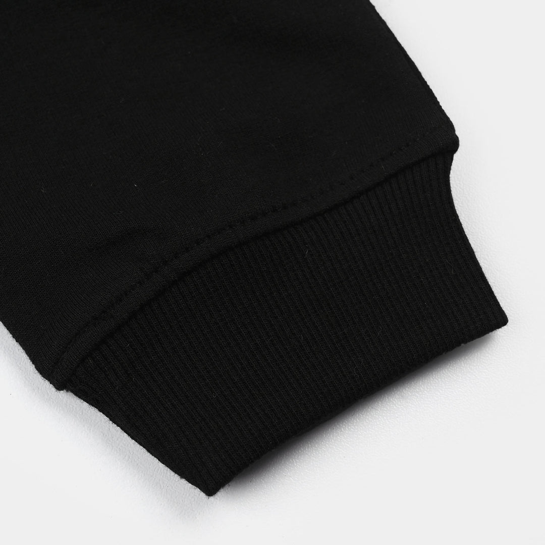 Girls Jersey/Terry Pajama (Basic) - Jet Black