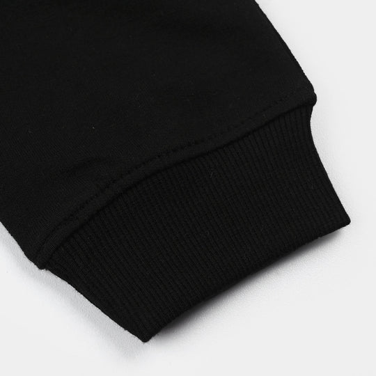 Girls Jersey/Terry Pajama (Basic) - Jet Black