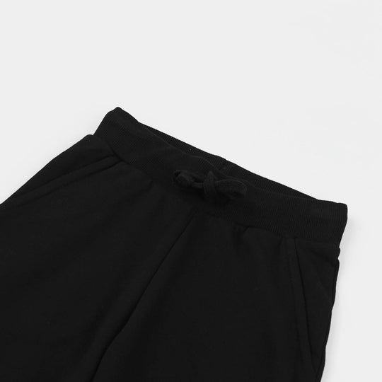 Girls Jersey/Terry Pajama (Basic) - Jet Black