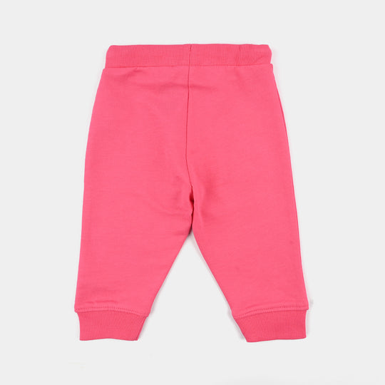 Infant Girls Jersey/Terry Pajama (Character) - Hot Pink