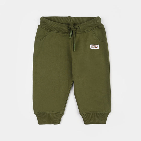 Infant Boys Jersey/Terry Pajama (Play Mode) - Olive Green