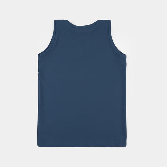 Boys Cotton PK Sando CHAMPION-NAVY