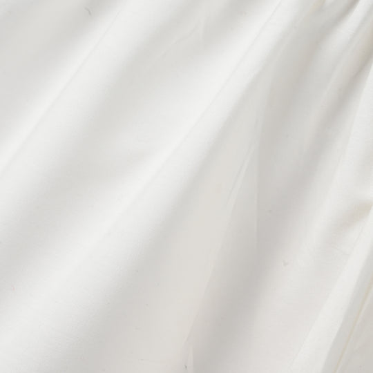 Girls Cotton Embroidered Pant Floral - White