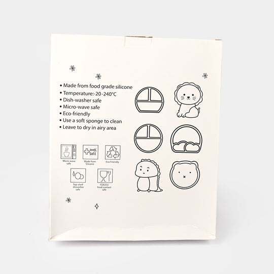 Baby Silicone Feeding Bowl with Spoons Set