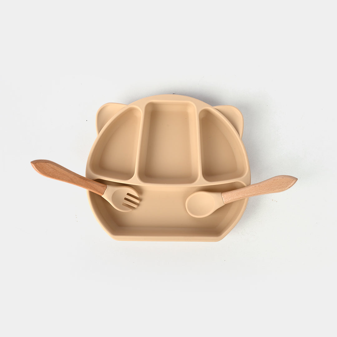 Baby Silicone Feeding Bowl with Spoons Set