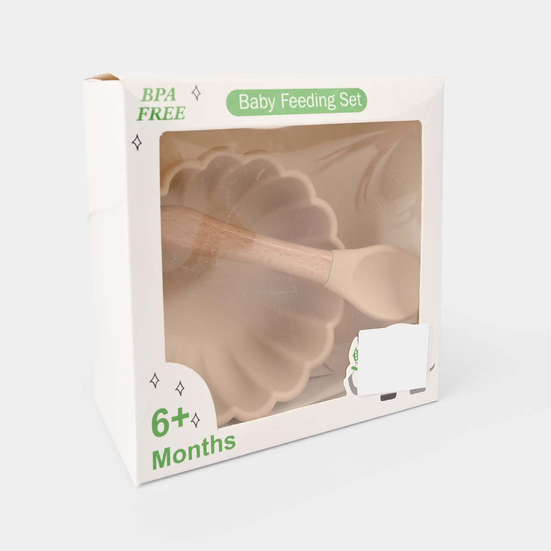 Baby Silicone Feeding Bowl With Spoon Set