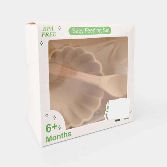 Baby Silicone Feeding Bowl With Spoon Set