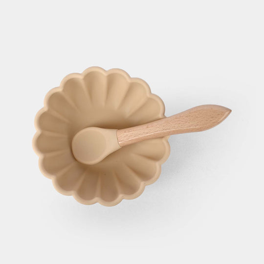 Baby Silicone Feeding Bowl With Spoon Set