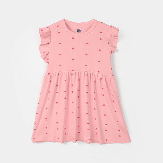 Girls 2x1 Rib Knitted Frock Hearts-Fairy.Tale