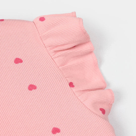 Girls 2x1 Rib Knitted Frock Hearts-Fairy.Tale