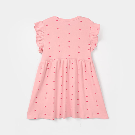 Girls 2x1 Rib Knitted Frock Hearts-Fairy.Tale
