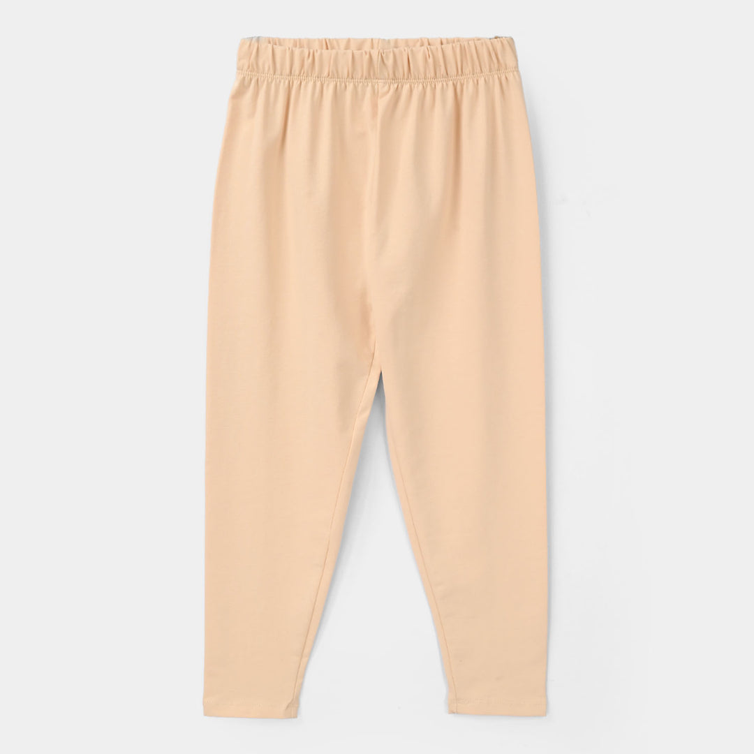 Girls Lycra Jersey Tights - Camel