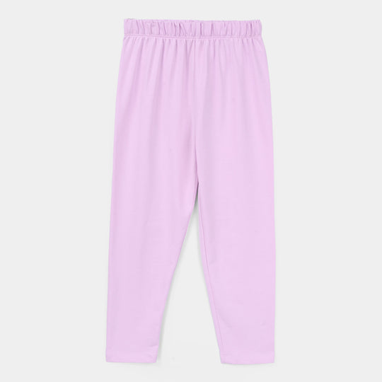 Girls Lycra Jersey Tights - Purple