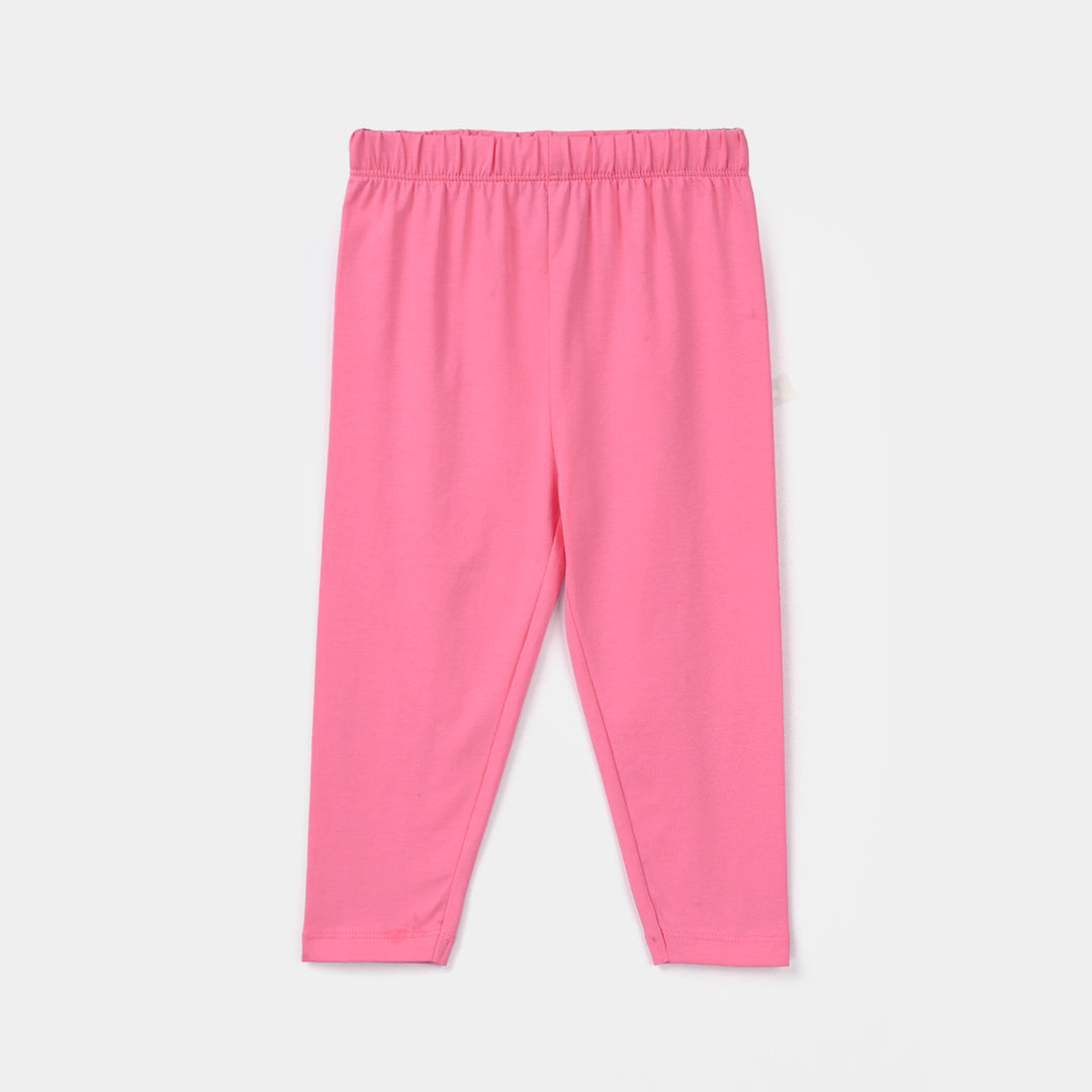 Infant Girls Lycra Jersey Tights - Hot Pink