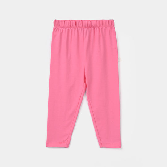 Infant Girls Lycra Jersey Tights - Hot Pink