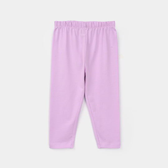 Infant Girls Lycra Jersey Tights - Purple