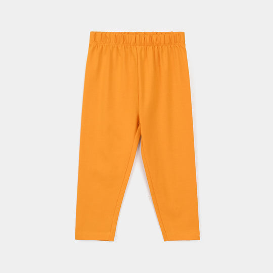Infant Girls Lycra Jersey Tights - Yellow