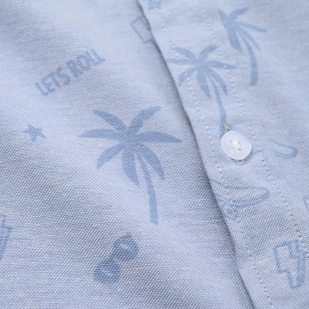 Boys Oxford Shirt (Tropical) - Blue