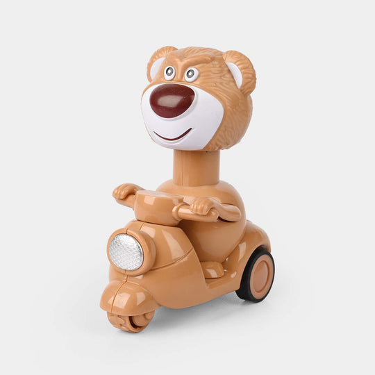 Brown Bear Scooter Wind-Up Toy