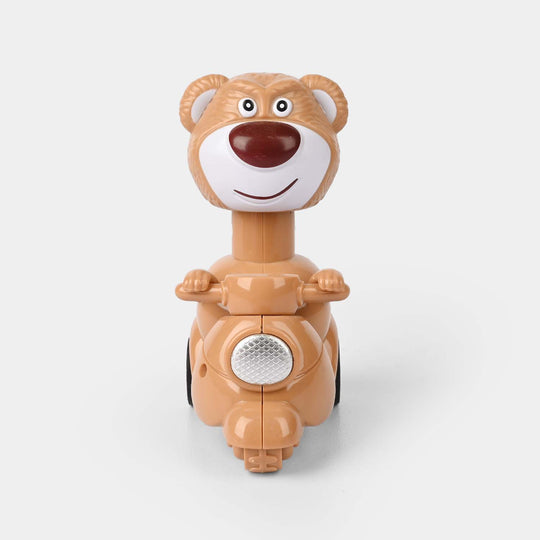 Brown Bear Scooter Wind-Up Toy