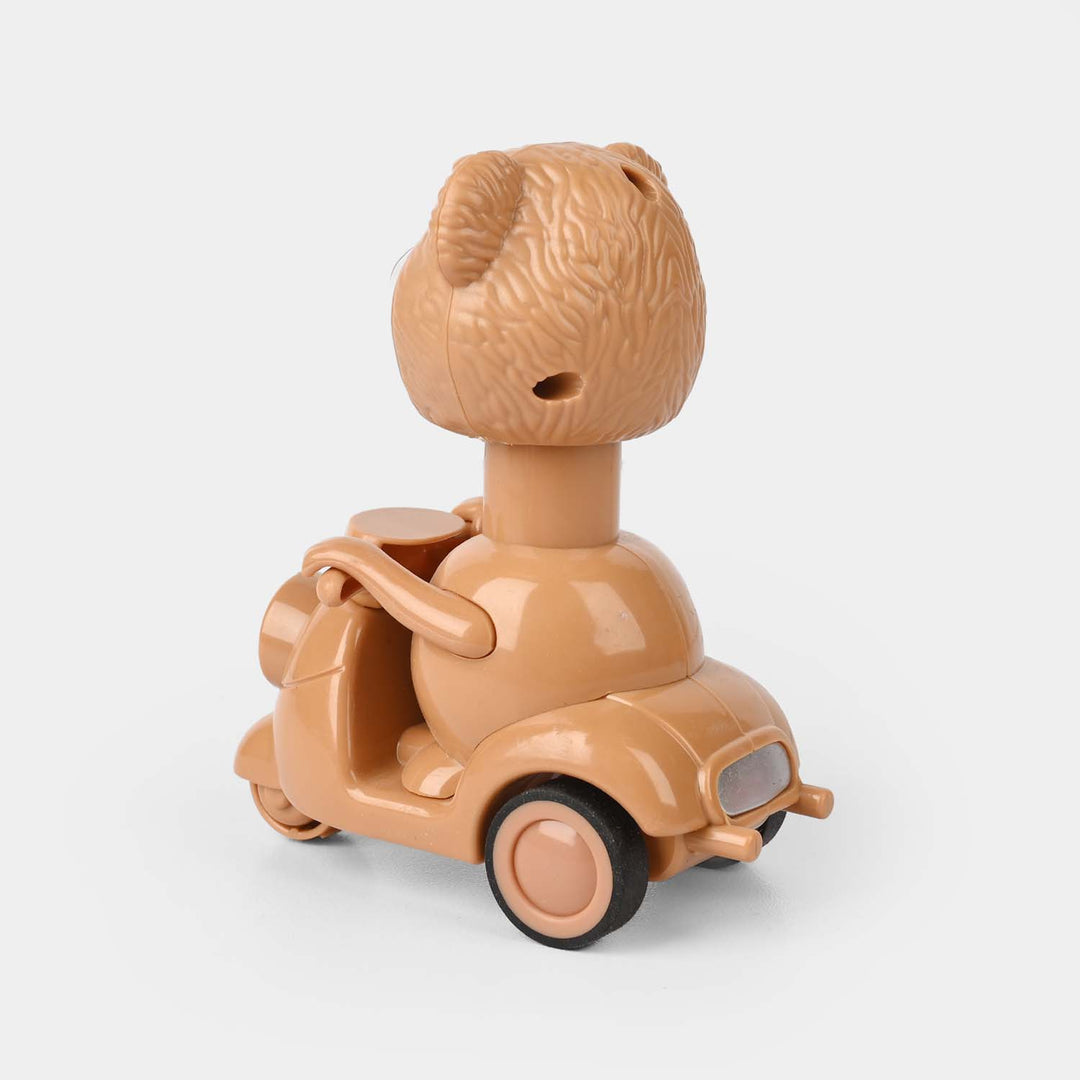 Brown Bear Scooter Wind-Up Toy