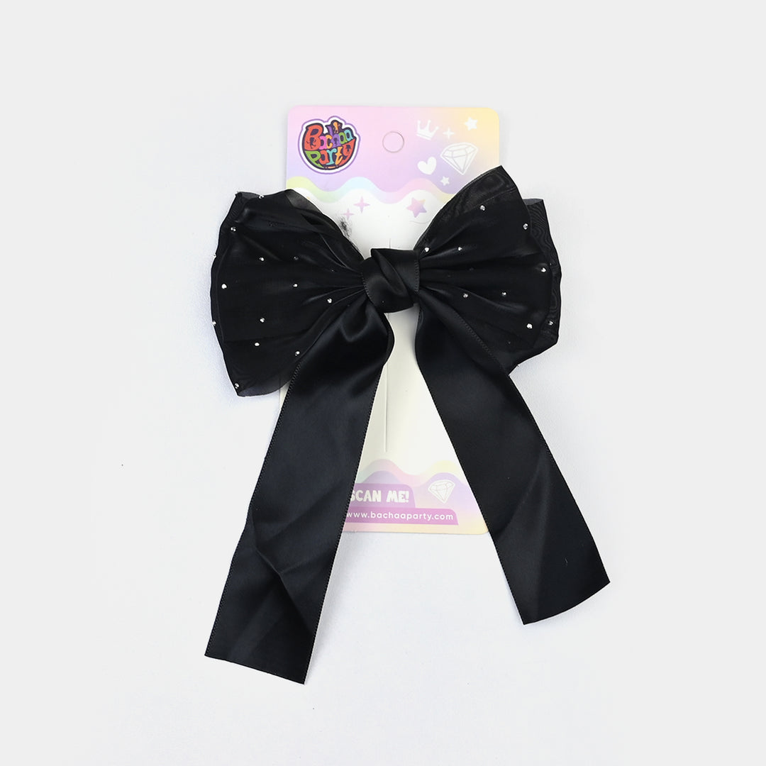 Cute Fabric Bow Hair Pin with Metal Clip