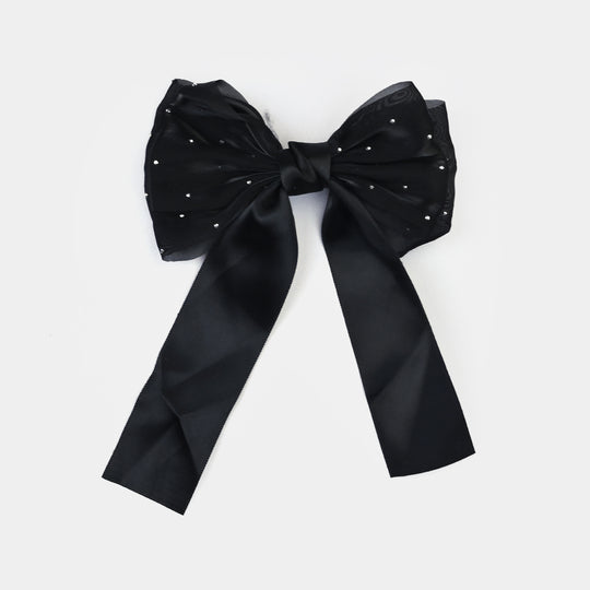 Cute Fabric Bow Hair Pin with Metal Clip