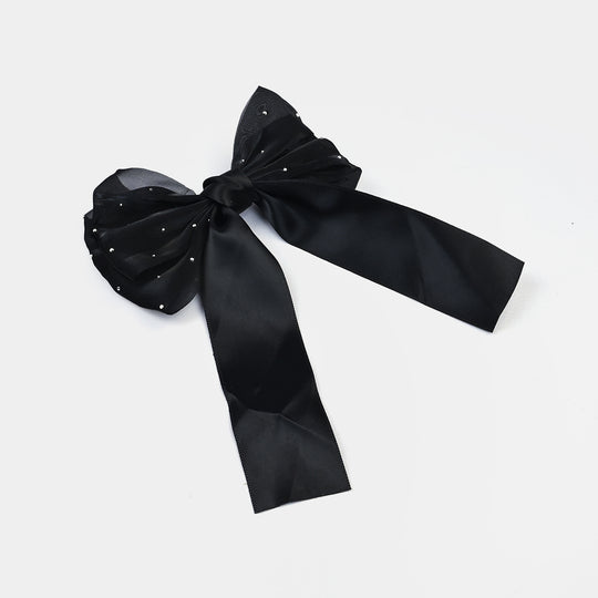Cute Fabric Bow Hair Pin with Metal Clip