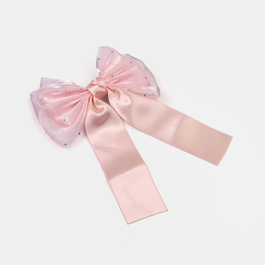 Cute Fabric Bow Hair Pin with Metal Clip