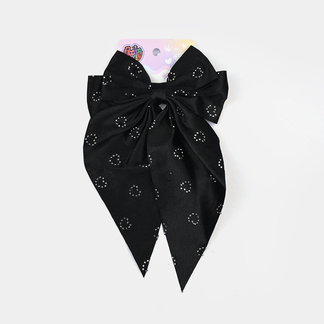 Cute Fabric Bow Hair Pin with Metal Clip