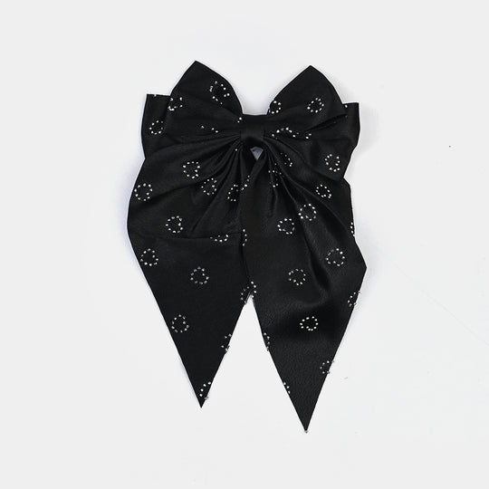 Cute Fabric Bow Hair Pin with Metal Clip