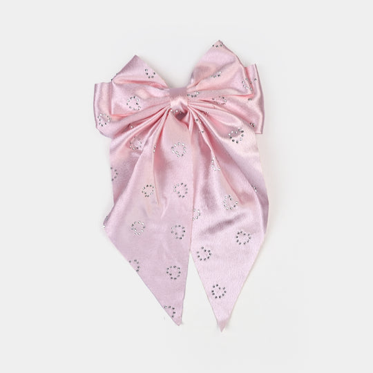 Cute Fabric Bow Hair Pin with Metal Clip