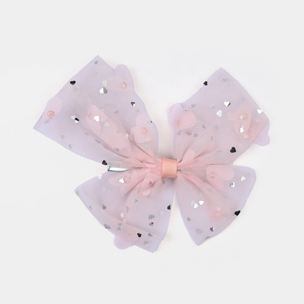 Cute Fabric Bow Hair Pin with Metal Clip