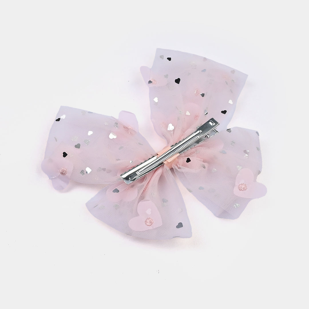 Cute Fabric Bow Hair Pin with Metal Clip